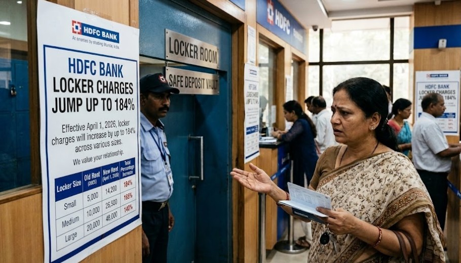 HDFC Bank Locker Rate Jump Up to 184% From April 1, 2026